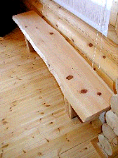 銘木で作る長椅子