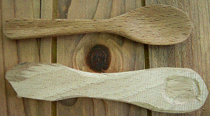 木彫りのスプーン
